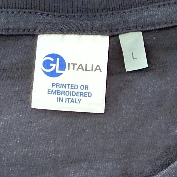 GL Italia Pompei Italy Souvenir 100% Cotton Short Sleeve T Shirt in Deep Navy - Picture 5 of 8